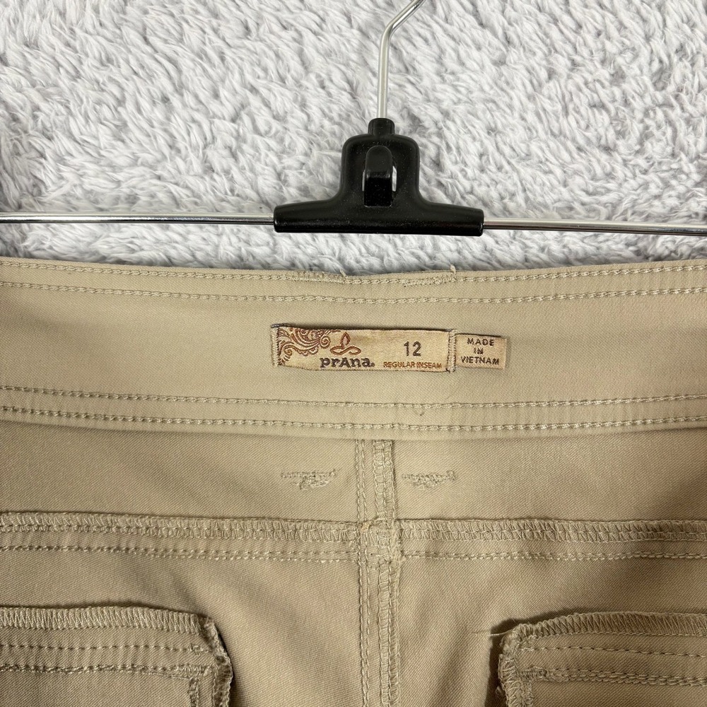 Prana Halle Pant Size 12 Tan Khaki Zion Pockets Mid Rise Hiking Outdoor Camping - Picture 6 of 9